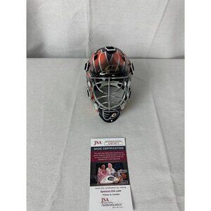 Martin Biron signed autographed Philadelphia Flyers mini goalie mask JSA